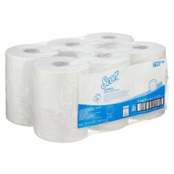 6623 Бумажные полотенца Scott Control Slimroll, 6 рул. x 165 м, , однослойные, белые