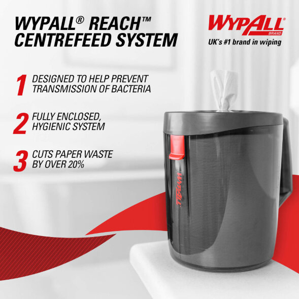 6220 Протирочный материал в рулонах с центральной подачей WypAll L10 однослойный голубой (6 рулонов по 106 метров)