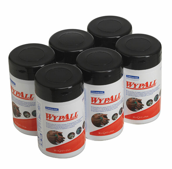 7772 Чистящие салфетки WypAll Cleaning Wipes в малой тубе (6 туб по 50 листов)