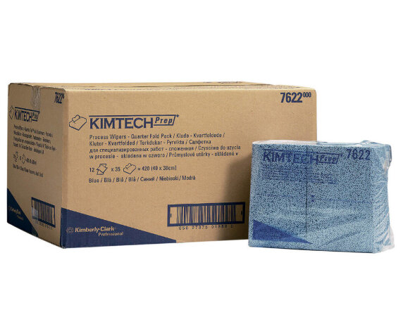 7622 Протирочный материал в пачках Kimberly-Clark Kimtech Prep синий (12 пачек по 35 листов)