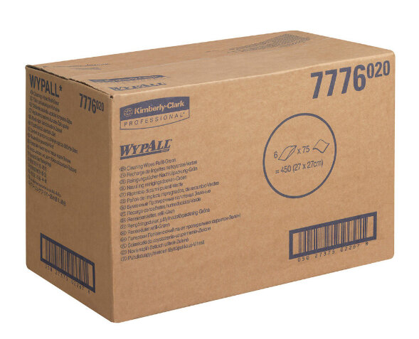 7776 Чистящие салфетки WypAll Cleaning Wipes сменный блок (6 блоков по 75 листов)