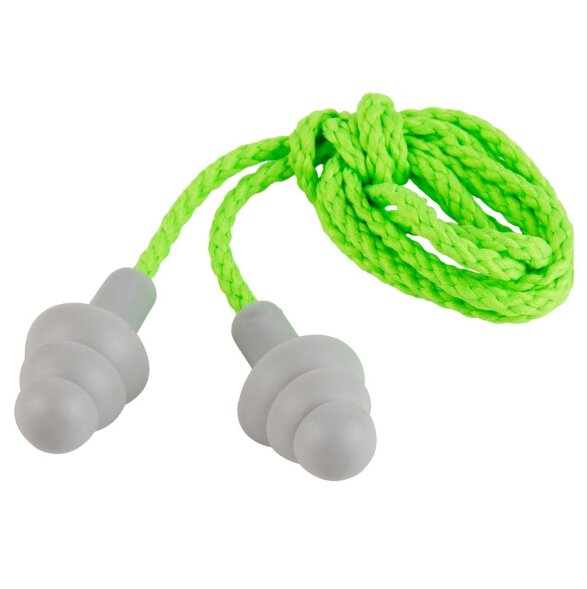 JEM-832-C(bag) Беруши многоразовые из термопластичной резины JETA SAFETY, 32дБ с соединительным шнуром без бокса, хлопковый шнур (200 пар)