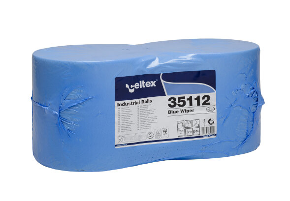 C35112 Бумажные полотенца Celtex, 24 х 30 см, двухслойные, голубые, 2 рулона х 970 листов
