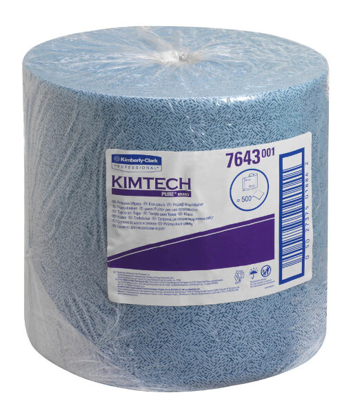 7643 Протирочный материал в рулонах Kimberly-Clark Kimtech Prep синий (1 рулон 500 листов)
