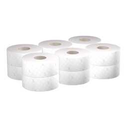 8614 Туалетная бумага Scott Essential, 12 рул. х 200 м, 40 × 9 см, двухслойная, белая, 30 г/м²