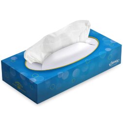 8827 Салфетки косметические для лица Kleenex, 24 кор. х 100 л, 20 × 20.6 см, 2-х слойные, белые