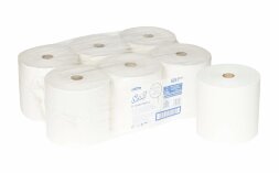 6687 Бумажные полотенца Scott XL, 6 рул. x 354 м, однослойные, белые, 25 г/м²