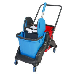 CK750 Уборочная тележка двухведерная, 2х25 л, каркас пласитк, отжим MPP793 пластик A-VM