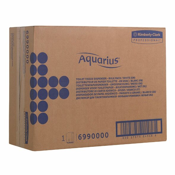 6990 Диспенсер настенный Aquarius, для туалетной бумаги в пачках, белый