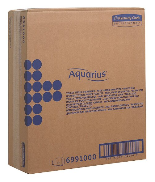 6991 Диспенсер настенный Aquarius, для туалетной бумаги в больших рулонах, белый