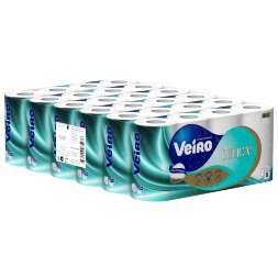 T319 Туалетная бумага Veiro Professional Premium в стандартных рулонах, 48 рул. х 15 м, трехслойная, белая, 45 г/м²