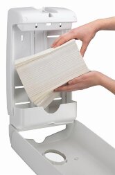 7024 Диспенсер настенный Aquarius Slimfold, для бумажных полотенец в пачках, белый