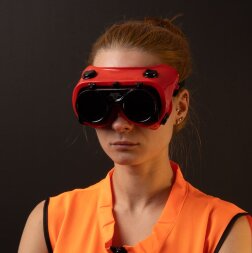JSG-1115 Очки защитные для сварочных работ SparkIR JETA SAFETY закрытого типа, с двойной линзой, со светофильтром степень затемнения 5 и прозрачной линзой