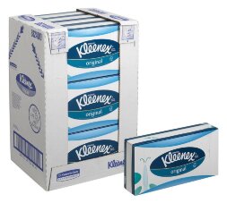 8824 Салфетки косметические для лица Kleenex, 12 кор. х 72 л, 20 × 20 см, трехслойные, белые, 13,6 г/м²