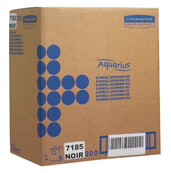 7185 Диспенсер настенный Aquarius Slimroll, для рулонных полотенец, черный
