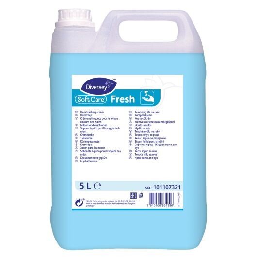 101107321  Жидкое мыло Soft Care Fresh  для рук, 5 л