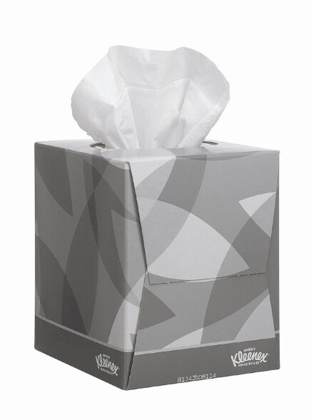 8834 Салфетки косметические для лица Kleenex, 12 кор. х 88 л, 21 × 20 см, двухслойные, белые, 31,2 г/м²