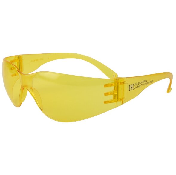 JSG-8712A Очки защитные облегченные Eclipse JETA SAFETY открытого типа, янтарные линзы