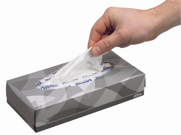 8835 Салфетки косметические для лица Kleenex, 21 кор. х 100 л, 21.5 × 18.6 см, двухслойные, белые, 30.8 г/м²