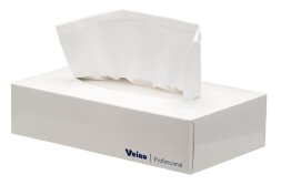 N302 Салфетки косметические для лица Veiro Premium, 35 кор. х 100 л, 20 × 20 см, двухслойные, белые, 30 г/м²
