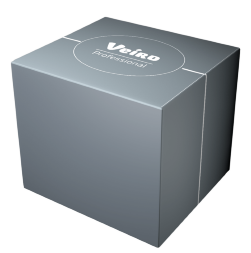 N303 Салфетки косметические для лица Veiro Premium в кубе, 30 кор. х 80 л, двухслойные, белые, 30 г/м²