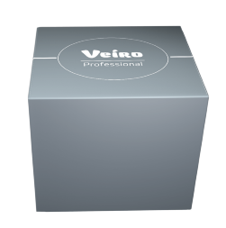 N303 Салфетки косметические для лица Veiro Premium в кубе, 30 кор. х 80 л, двухслойные, белые, 30 г/м²