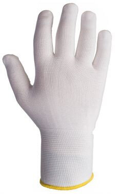 JS011p Легкие бесшовные трикотажные перчатки из полиэстера JETA SAFETY, белые