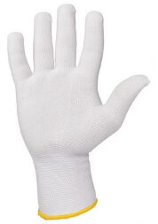 JS011p Легкие бесшовные трикотажные перчатки из полиэстера JETA SAFETY, белые