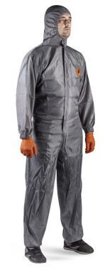 JPC-75-G Комбинезон Ninja JETA SAFETY многоразовый защитный из полиэфирной ткани с антистатическими свойствами, серый